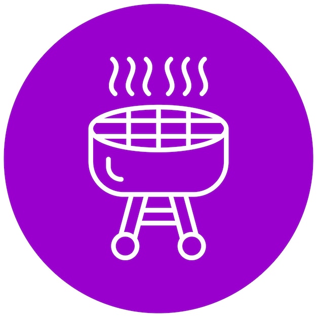 Estilo del icono de la parrilla de diseño vectorial