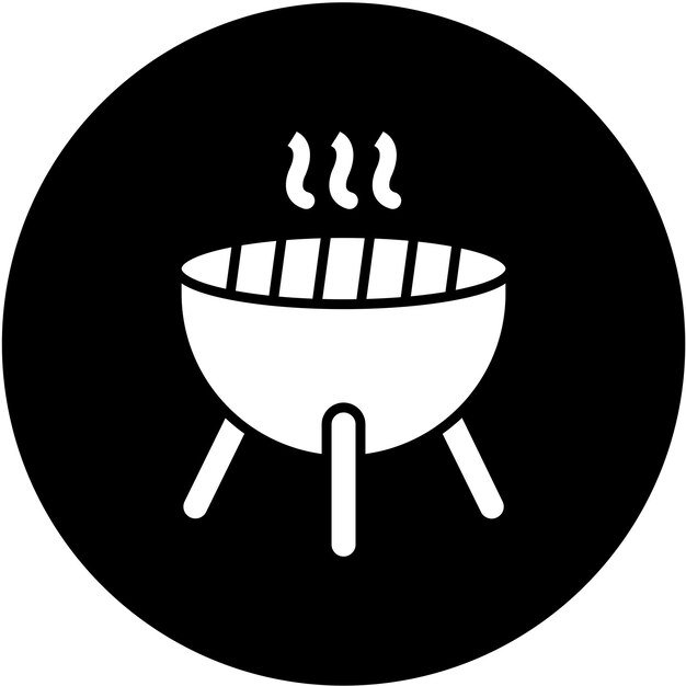 Estilo del icono de la parrilla de diseño vectorial