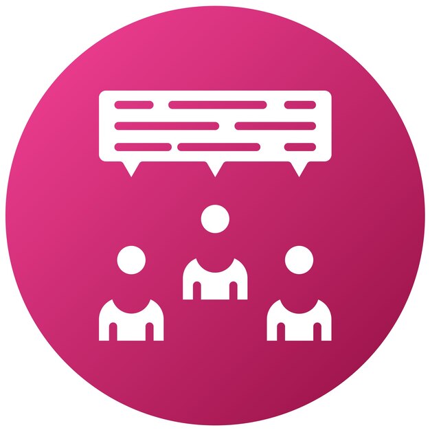 Estilo del icono de participación de la comunidad de diseño vectorial