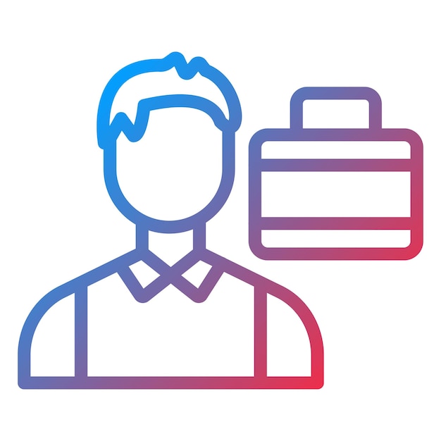 Estilo del icono del pasajero de diseño vectorial