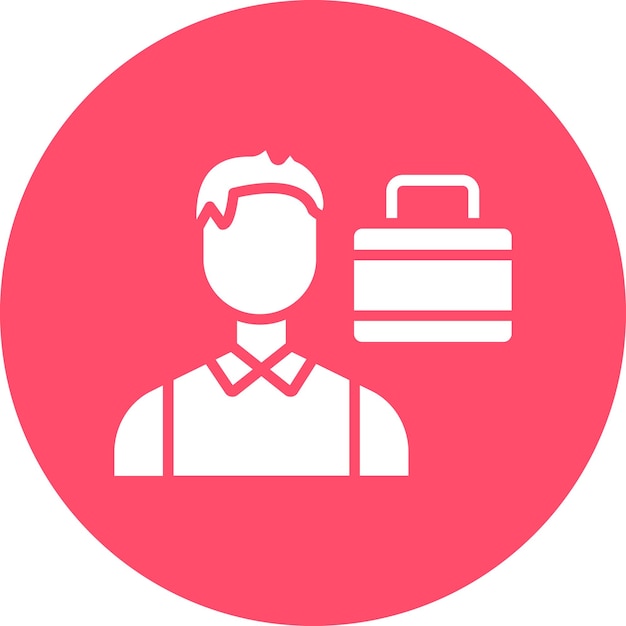 Estilo del icono del pasajero de diseño vectorial
