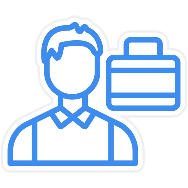 Estilo del icono del pasajero de diseño vectorial