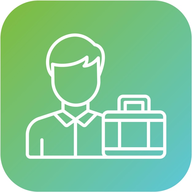Estilo del icono del pasajero de diseño vectorial