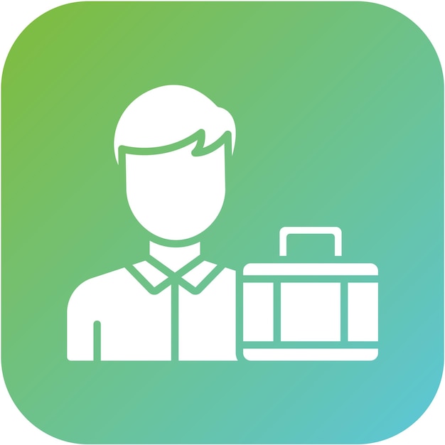 Estilo del icono del pasajero de diseño vectorial