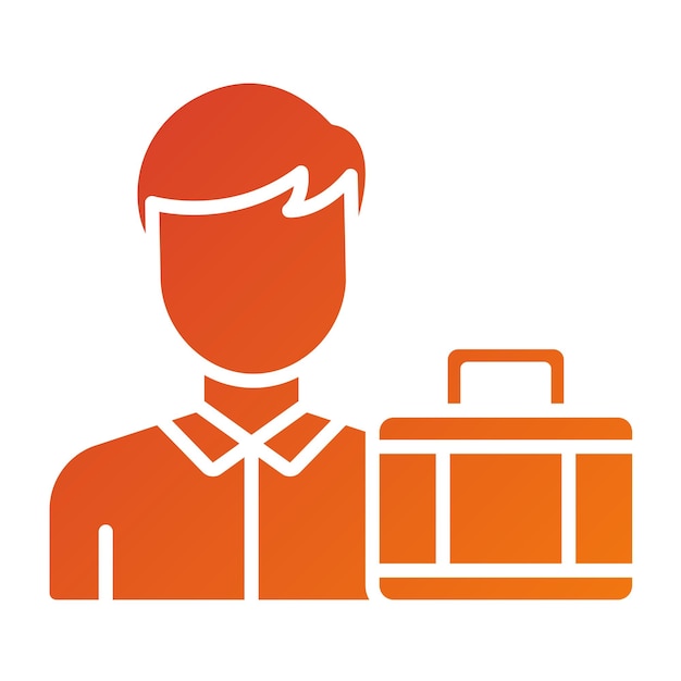 Estilo del icono del pasajero de diseño vectorial