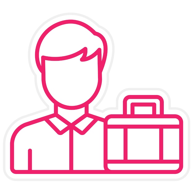 Estilo del icono del pasajero de diseño vectorial