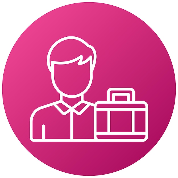 Estilo del icono del pasajero de diseño vectorial