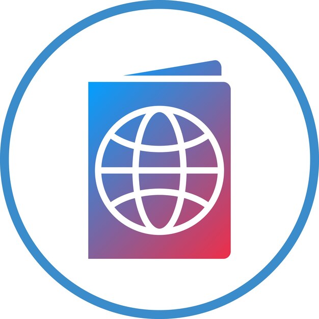 Estilo del icono del pasaporte