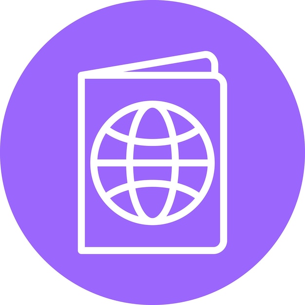 Estilo del icono del pasaporte