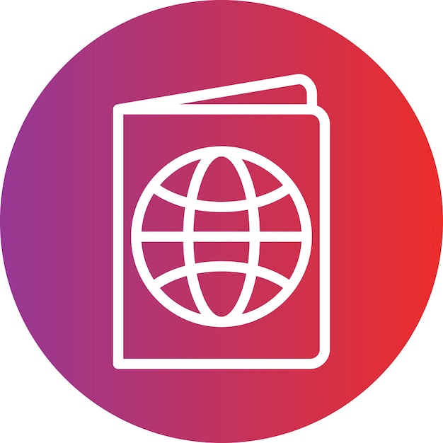 Estilo del icono del pasaporte