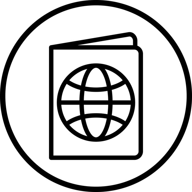 Estilo del icono del pasaporte