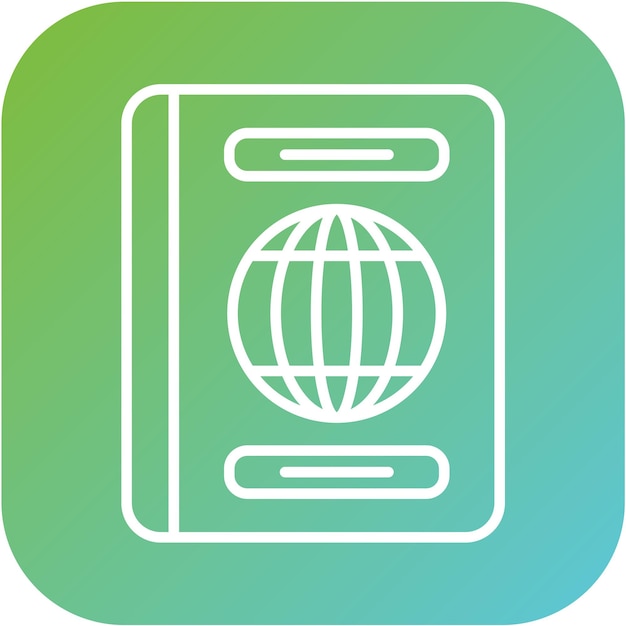 Estilo del icono del pasaporte