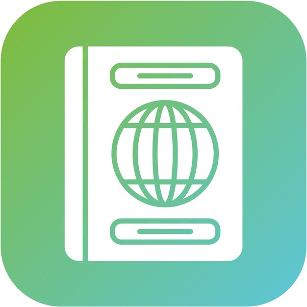 Estilo del icono del pasaporte