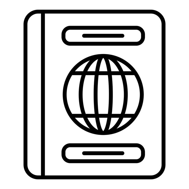 Estilo del icono del pasaporte