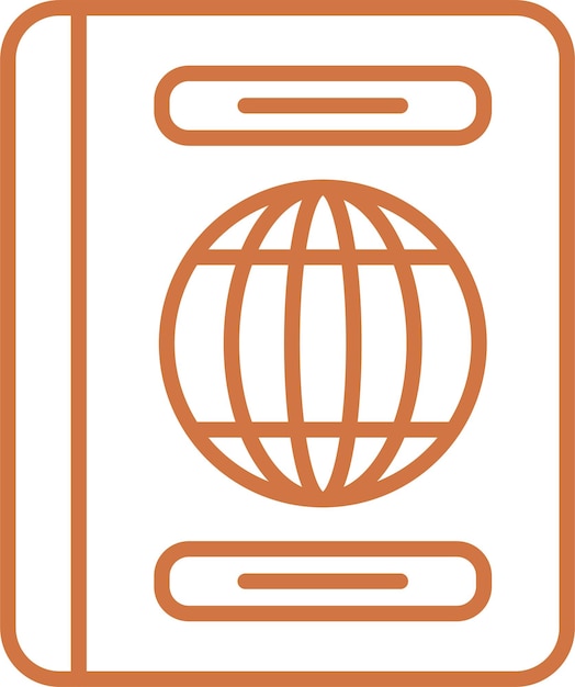 Estilo del icono del pasaporte