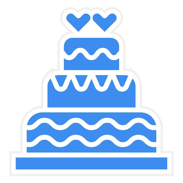Estilo del icono del pastel de boda