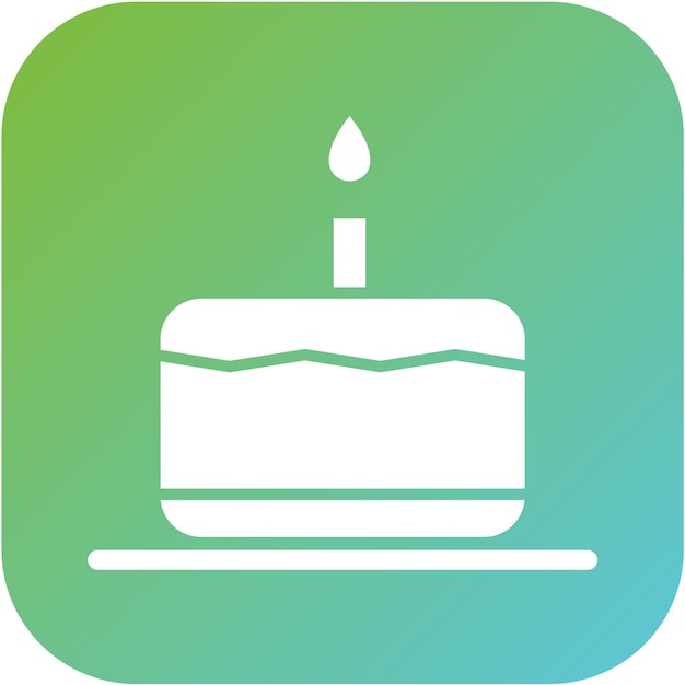 Estilo del icono del pastel de cumpleaños
