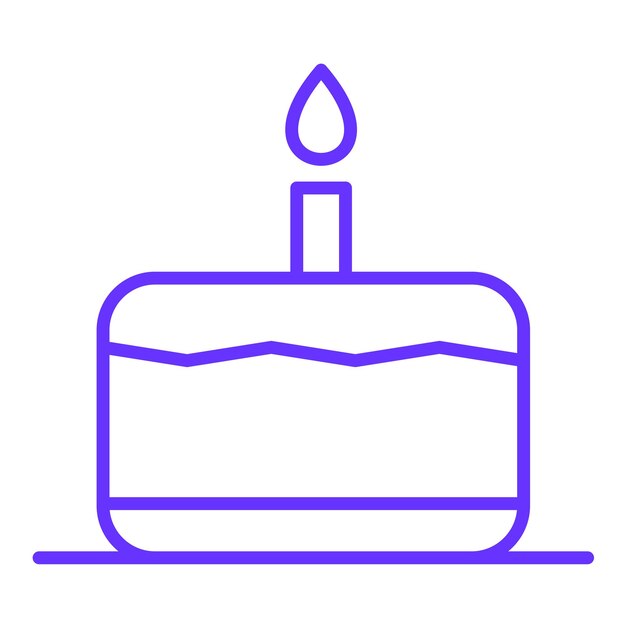 Estilo del icono del pastel de cumpleaños