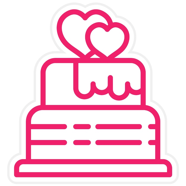 Estilo del icono del pastel de diseño vectorial