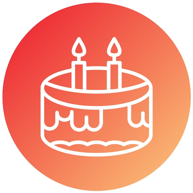 Estilo del icono del pastel de diseño vectorial