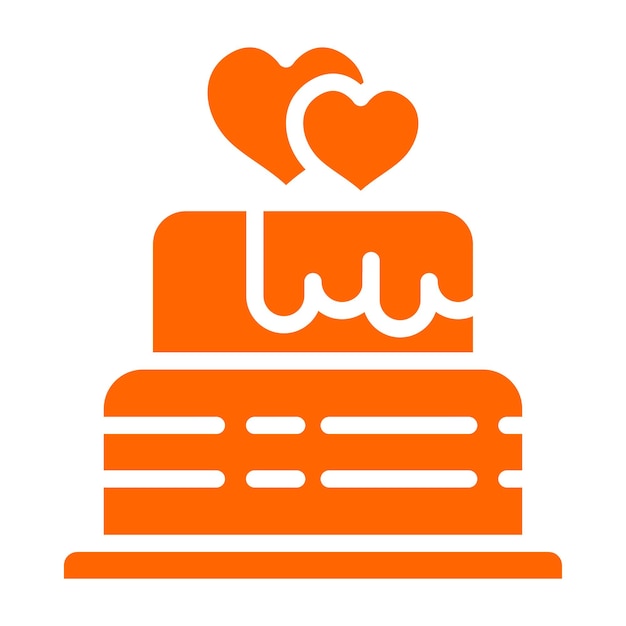 Estilo del icono del pastel de diseño vectorial