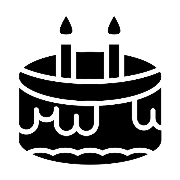 Estilo del icono del pastel de diseño vectorial