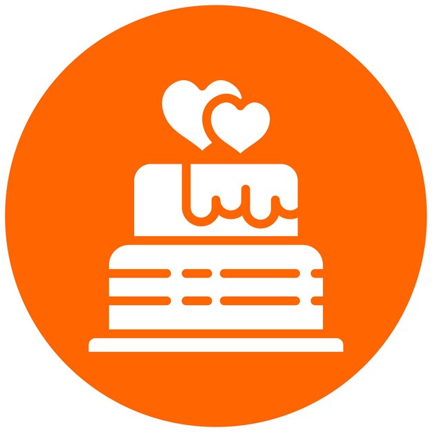 Estilo del icono del pastel de diseño vectorial