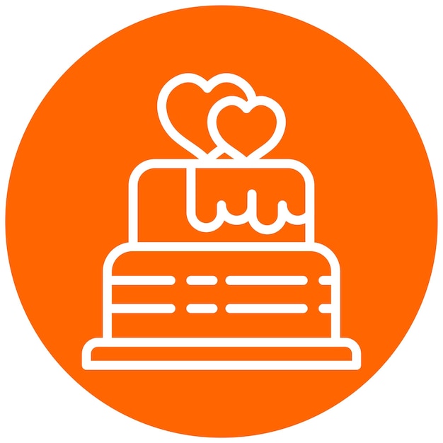 Estilo del icono del pastel de diseño vectorial
