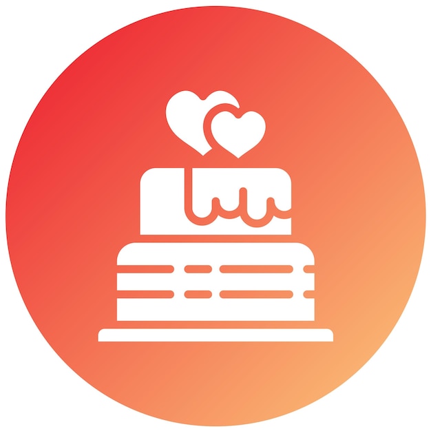 Estilo del icono del pastel de diseño vectorial