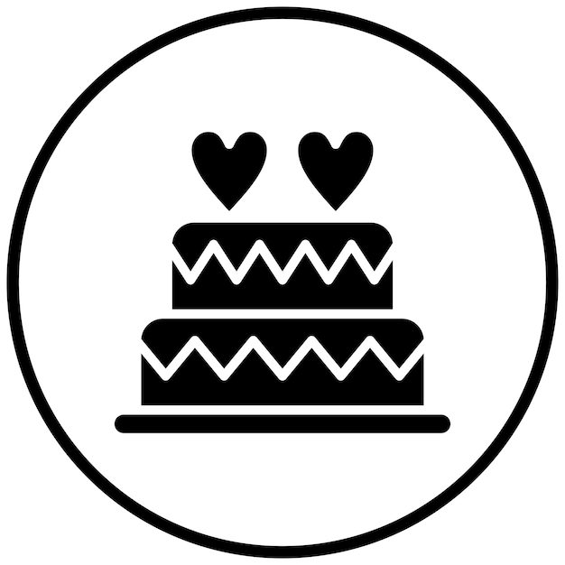 Estilo del icono del pastel de diseño vectorial