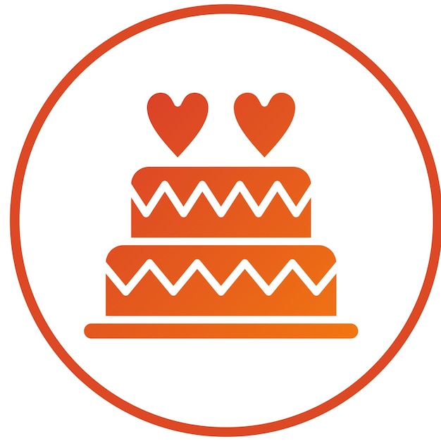 Estilo del icono del pastel de diseño vectorial