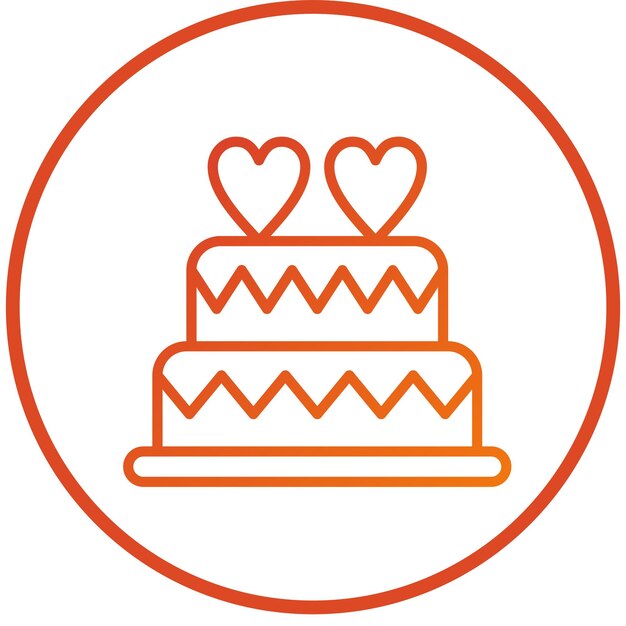 Estilo del icono del pastel de diseño vectorial