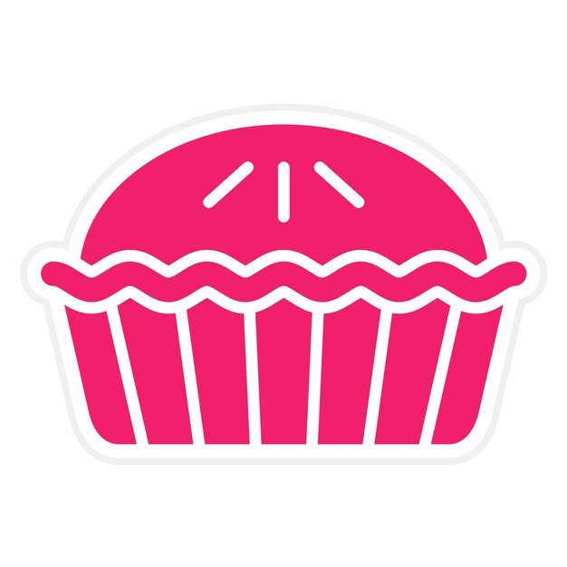Estilo del icono del pastel de diseño vectorial