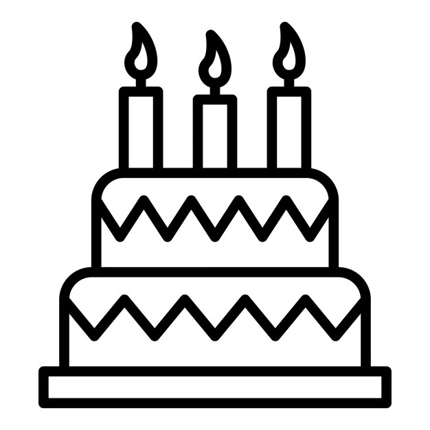Estilo del icono del pastel de diseño vectorial