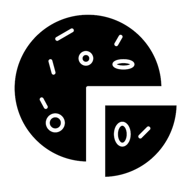 Estilo del icono del pastel de diseño vectorial