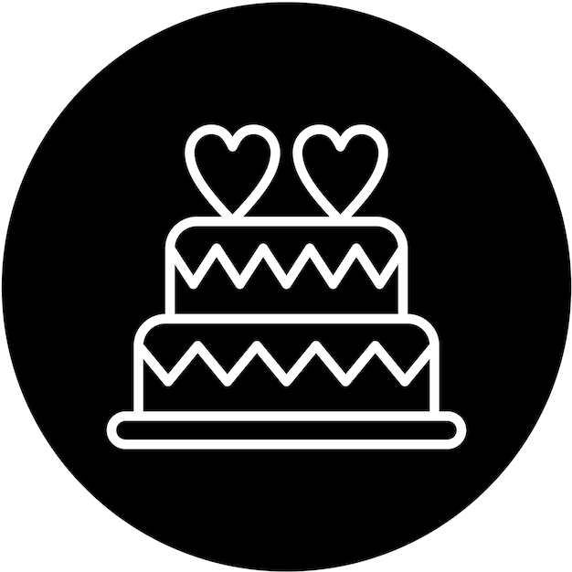 Estilo del icono del pastel de diseño vectorial