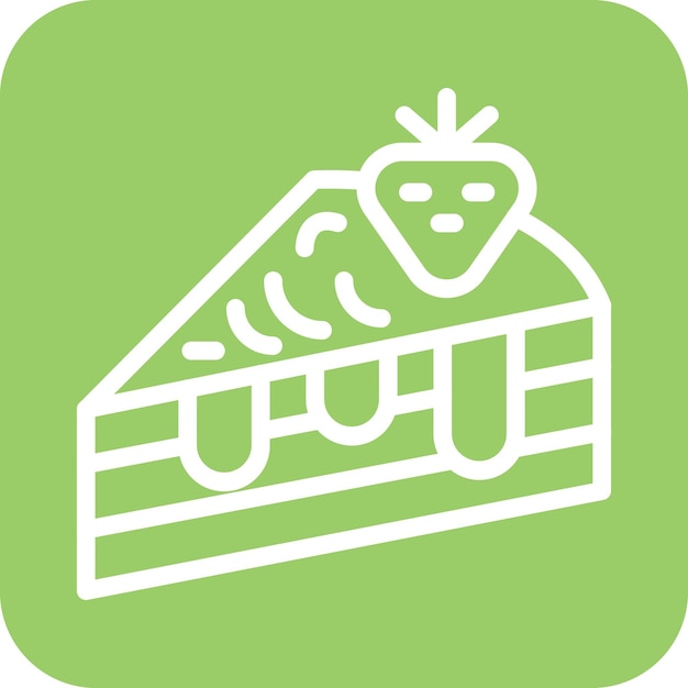 Estilo de icono de pastelería de diseño vectorial