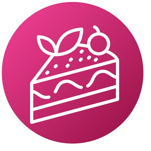 Estilo de icono de pastelería de diseño vectorial