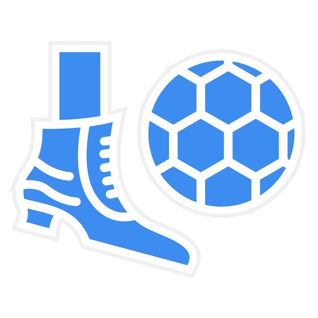 Vector estilo de icono de pateo libre de fútbol