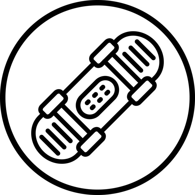 Estilo de icono de patineta de diseño vectorial