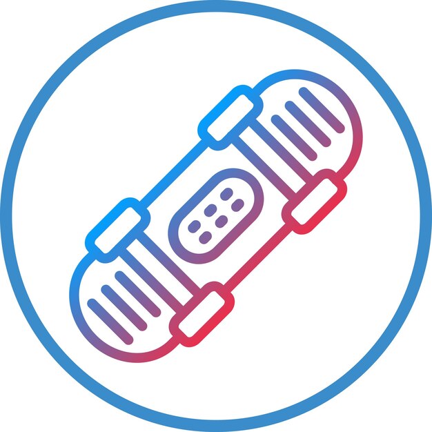Estilo de icono de patineta de diseño vectorial