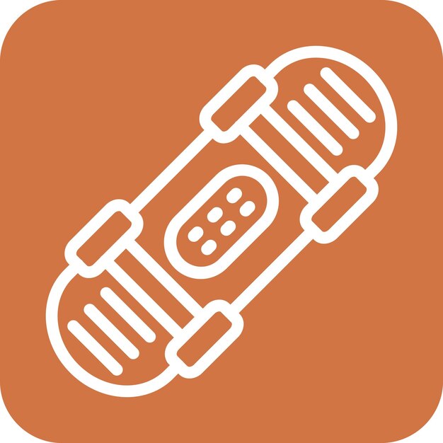 Estilo de icono de patineta de diseño vectorial