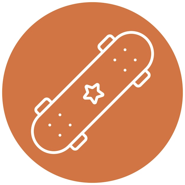 Estilo de icono de patineta de diseño vectorial