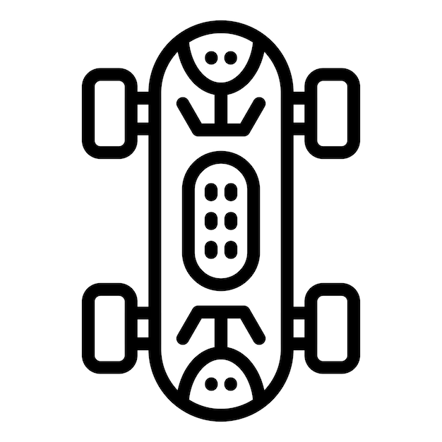 Estilo del icono de la patineta