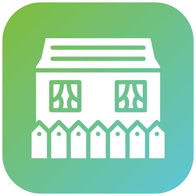 Estilo de icono de patio de diseño vectorial
