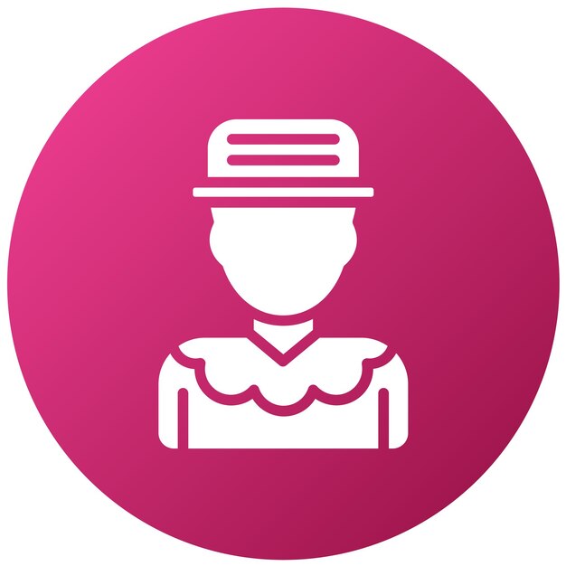 Estilo del icono del payaso de diseño vectorial