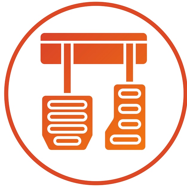 Estilo del icono del pedal del automóvil de diseño vectorial