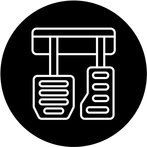 Estilo del icono del pedal del automóvil de diseño vectorial