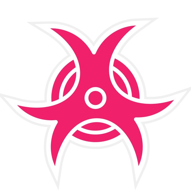 Estilo del icono de peligro biológico del diseño vectorial