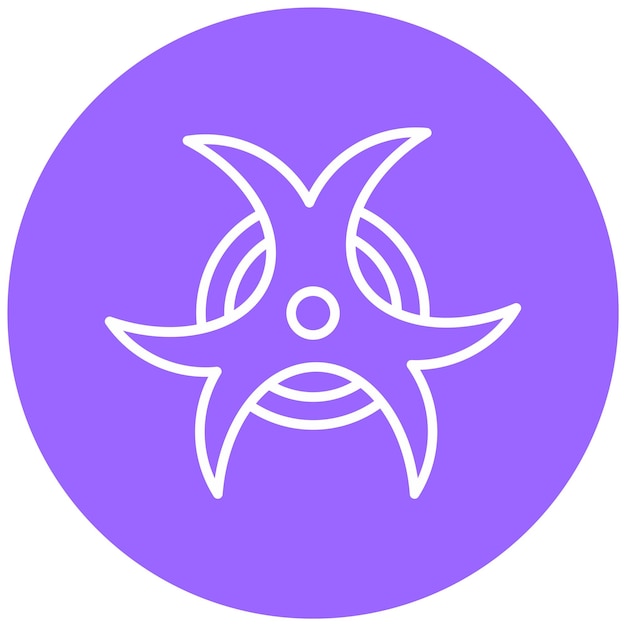 Estilo del icono de peligro biológico del diseño vectorial
